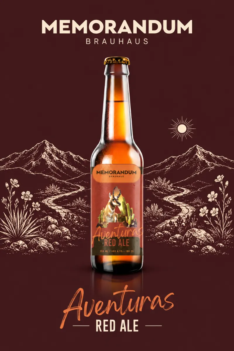 Bottle of Aventuras Red Ale