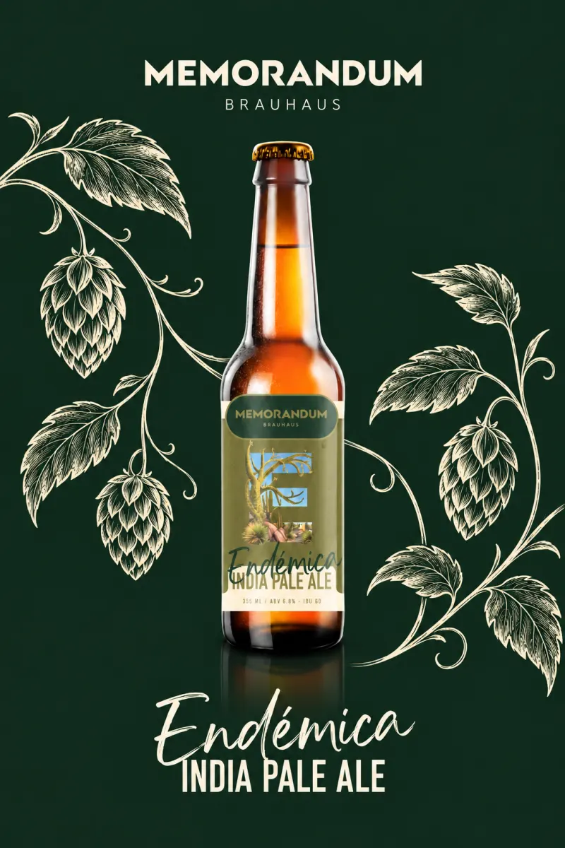 Bottle of Endémica India Pale Ale