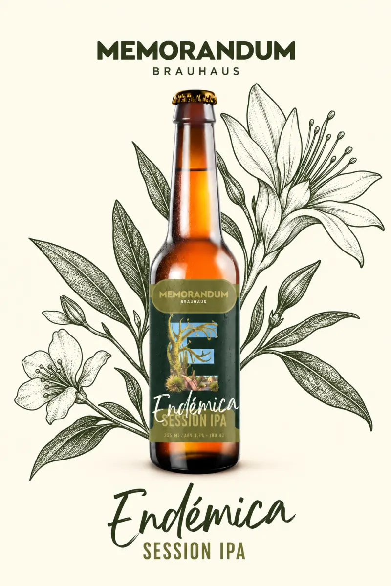Bottle of Endémica Session Ipa