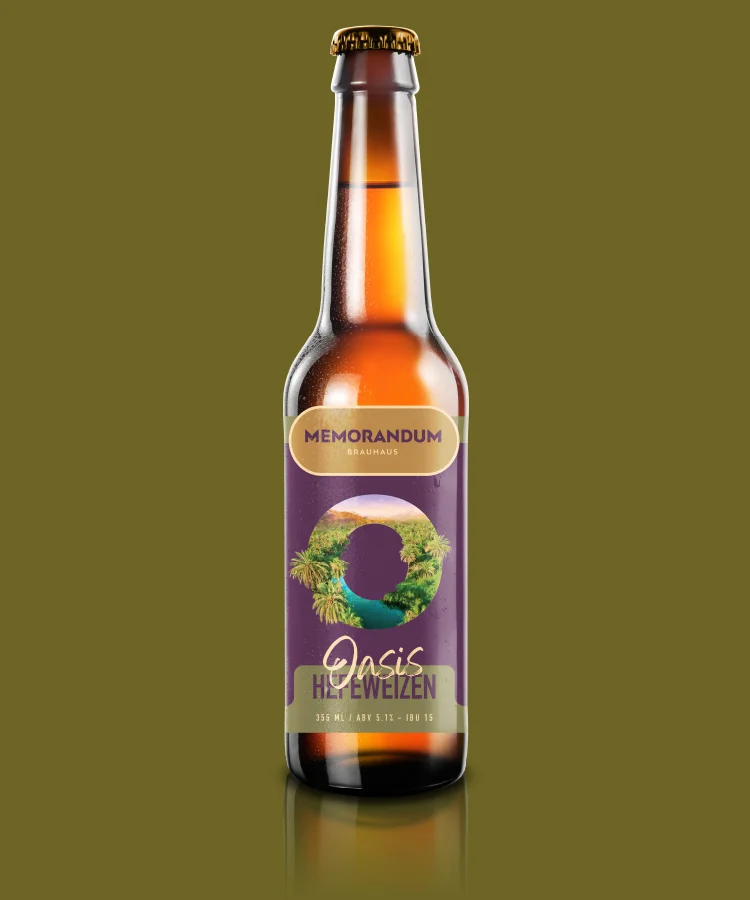 Botella de Oasis Helles Hefeweizen